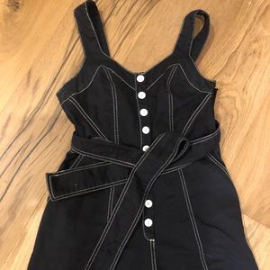 Ulla Johnson black jumper with contrast stitching.